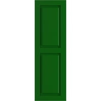 Ekena Millwork 18 W 62 H TRUE FIT PVC Dvije podignute panele, Viridian Green