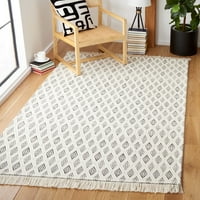 $ 865 $ ručno tkani tepih od slonovače u sivoj boji