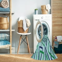 Ahgly Company stroj za pranje za pranje zatvorenog okruglog svjetla, akvamarinski zeleni prostirke, 7 'krug