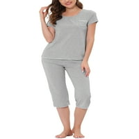 Jedinstvene ponude ženskog dnevnog boravka pidžama okrugli vrat capri noćna odjeća casual odjeća za spavanje