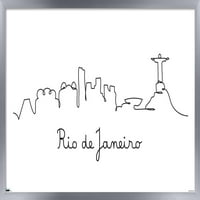 Linija umjetničkog horizonta - Zidni plakat Rio de Janeira, 14.725 22.375