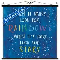 Erin Clark - plakat za kišu i zvijezde u drvenom magnetskom okviru, 22.37534