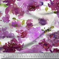Pamučna tkanina od vela u širini dvorišta od pamučnog vela s cvjetnim akvarelom