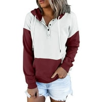 Prevelika majica s kapuljačom za žene, pulover s kapuljačom na kopčanje, ležerna majica s kapuljačom s džepom