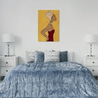 Wynwood Studio Canvas Travess Queen Fashion and Glam Portrets Wall Art Canvas Print žuti senf 24x36