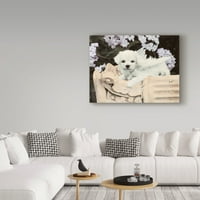 Zaštitni znak likovne umjetnosti 'Puppy with Wings' platno umjetnost Sharon Forbes