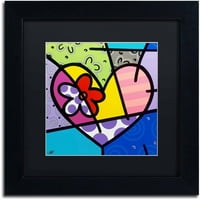Zaštitni znak likovna umjetnost 'Big Heart III' platno umjetnost Roberta Rafaela, Black Matte, crni okvir