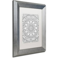Zaštitni znak likovna umjetnost Divna mandala Canvas Art by Hello Angel, White Matte, Silver Frame