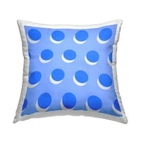 Stupell Industries slojevito plava polka točkica kruga Obrasci dizajna Daphne Polselli jastuk za bacanje