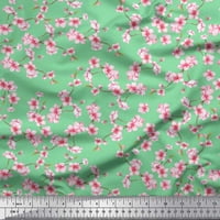 Baršunasta tkanina s cvjetnim otiscima na tkanini širine dvorišta