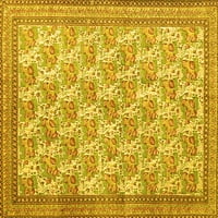 Tvrtka alt strojno pere pravokutne tradicionalne perzijske prostirke žute boje za unutarnje prostore, 2 '5'