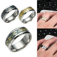 HesRoicy Stily Men titanium čelik glatka površinska vjenčanica za vjenčanje prst nakit nakit