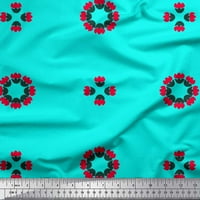 Pamučna Patkina tkanina u širini dvorišta od umjetničkog cvjetnog tiska