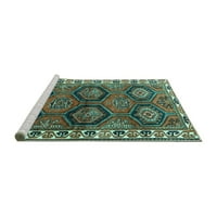 Tradicionalni pravokutni perzijski tepisi u tirkizno plavoj boji, 8 '10', za prostore koji se mogu prati u stroju