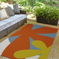 Moderni šenilni tepih od 3 '5', Savršeno narančasti