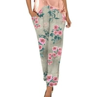 Ženske ljetne hlače širokog kroja u boemskom stilu, Ležerne hlače s džepovima