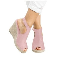 Ženske sandale s klinovima na prodaju, ženske modne casual cipele s remenom i kopčom u rimskom stilu, sandale