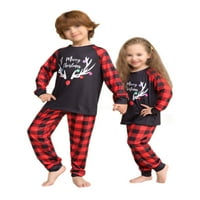 Glonme odjeća za spavanje s dugim rukavima za mamu tate salon za djecu odmor podudaranje obiteljske pidžame set