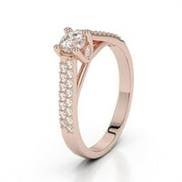 1K pjenušavi dijamantni zaručnički prsten, 14k ružičasto zlato-veličina 6,5