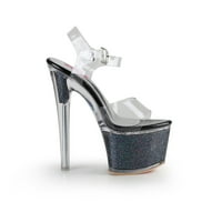 _ - Modne sandale na prozirnoj platformi u crnoj boji