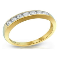 14K Zlatni sterling srebrni kubični cirkonijski pojas prsten