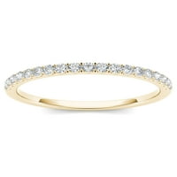 Ženski zaručnički prsten od 14 karatnog dijamanta od 10 karatnog žutog zlata za godišnjicu braka