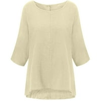 džemperi za žene, ženski pamučni vrhovi s rukavima od tri četvrtine, bluza, majica;