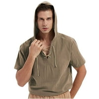 UORCSA sljedeća razina muška majica bluza casual pulover modna pamučna konopca modna konopca v vrat muški gornji