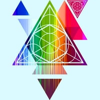 Iridescentni trokuti-Sveta geometrija, svijetloplava majica s uzorkom za dječake - dizajn Iz e-maila