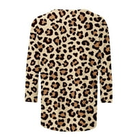 Majice za Dan zahvalnosti za žene jesenska Moda slatke trenirke s printom bundeve leopard print kravata u boji