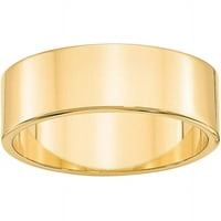 Lagani ravni zaručnički prsten od 14k žutog zlata, veličine 4. FLL070