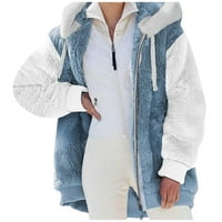 Široki Ženski kaput od A-liste, Zimska topla prevelika majica s patentnim zatvaračem, majice s kardiganom s printom,