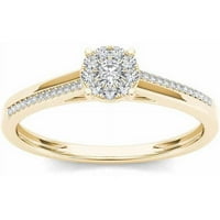 Carat T.W. Dijamantni 10KT zaručnički prsten od žutog zlata