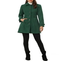 Ženski klasični jednodijelni zimski dugi kaput s džepovima