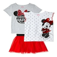 Disney Minnie Mouse Girls Mi i Match, 3-komadića set suknje, veličine 4-16