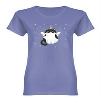 Unicorn mačji dizajn majice u obliku majice žene -imaga -s obzirom na rotterstock, žensko veliko