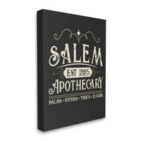 Stupell Industries Salem Apothecary Vintage Sign Graphic Art Gallery Wrapped Canvas Print Wall Art, Dizajn Angela