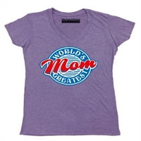 Zabavne ženske majice s V-neck &B World ' s Greatest Mama, Heather Royal, M