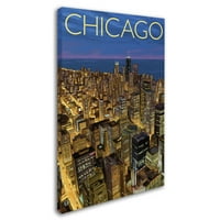 Zaštitni znak likovna umjetnost 'Chicago' platno umjetnost od Lantern Press