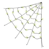 Način da proslavite Halloween sa 3-metra zatvorenog vanjskog paukovih web svjetla, s izmjeničnim adapterom, kutijama