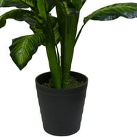 Northlight 50 Umjetna plastična široka list zelena biljka u saksiji, zelena
