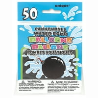 Vodeni baloni, Crni, 5 inča, 50 karata