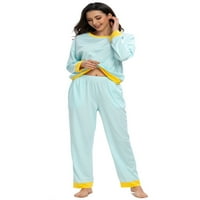 Jedinstvene ponude ženskog okruglog vrata mekog salona s hlačama pidžama setovi za spavanje