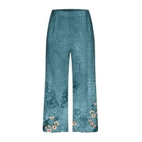 Giligiliso ženski tiskar okrugli vrat kratki rukavi i hlače set za dnevni odjeljak pidžama s džepovima
