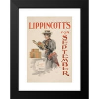 Anonimni crni moderni uokvireni muzejski umjetnički tisak pod nazivom - Lippincott's za rujan