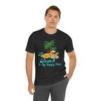 Majica na plaži, plaža je moja košulja Happy Place, majica na plaži, ljetna košulja