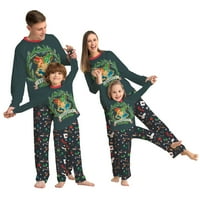 Kupretty crtani otisak obiteljski podudarni božićni pidžama set setovi dugih rukava hlače za spavanje noćne odjeće